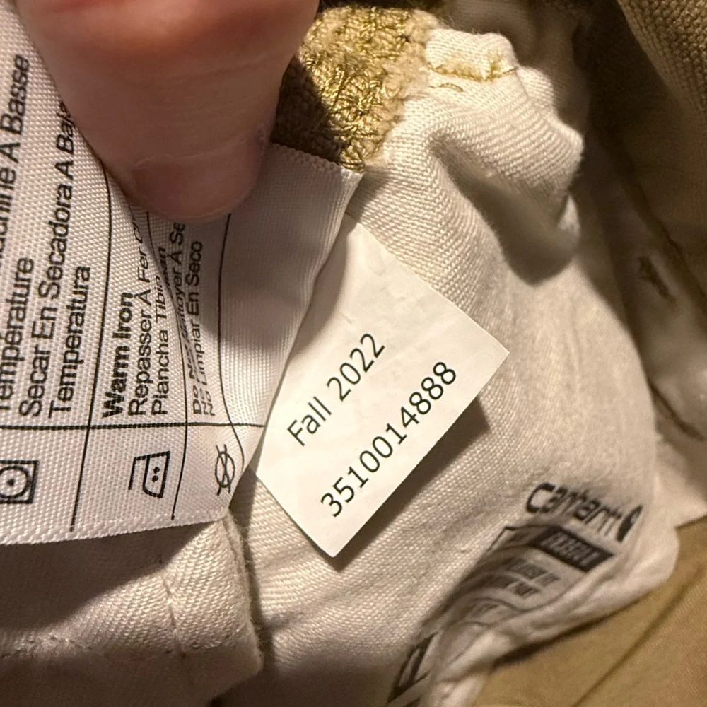 Carhartt Rugged Flex Canvas Cargo Work Pants Mens 38x36 brown Relaxed BN3574-M - Picture 11 of 13